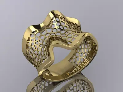 Jewelry Elegant Ring Gold  JK-87 3D print model
