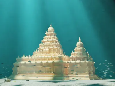 KadarkaraiTemple Complex Maamallapuram 3D model