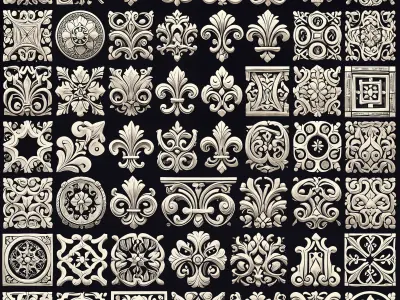 Architectural texture kit bash Low-poly 3D model