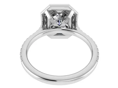 Emerald Halo Ring 3188 Free 3D print model