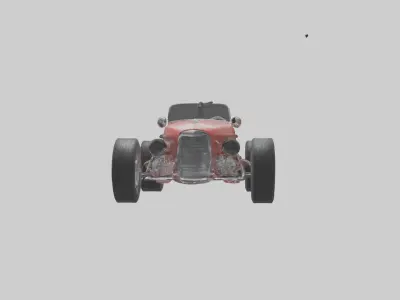 Classic Roadster Car Model Low-poly 3D model