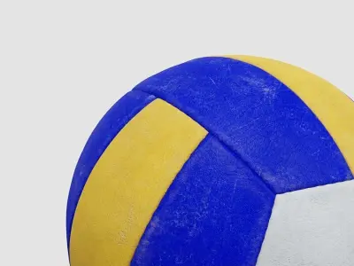 Volleyball with textures 3D model