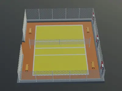 Volleyball Stadium - France Low-poly 3D model