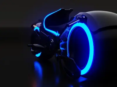 Sci-Fi Tron Bike 3D Model - Perfect for Gaming VFX and Film Low-poly 3D model