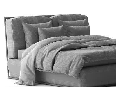 Comfortable and sport bed set27 3D model