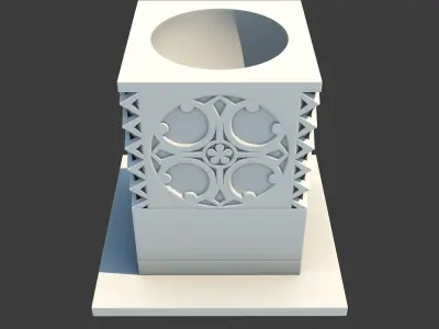 Church Furniture - Stone Baptismal Font 05 3D model