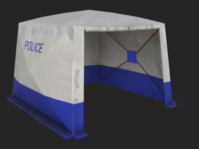 Police Tent  Low-poly 3D model