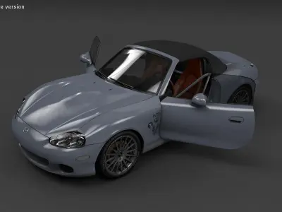 MX-5 NBFL Miata clean or dirty 3D model