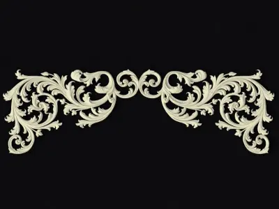 Central decor ornament for furniture 3D model 472