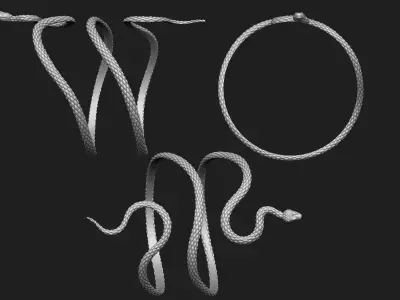 Snake Bracelet Thin Version 3D print model