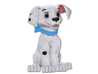 101 Dalmation Puppies Low-poly 3D model