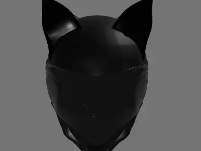 helmet cat ear Free low-poly 3D model