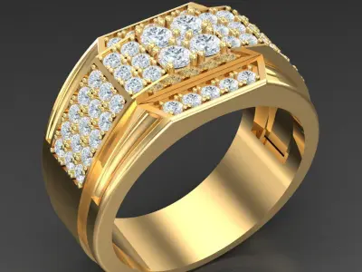 Luxury Men Rings Designs 4MR064 3D print model