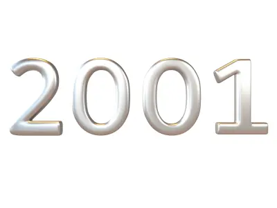 Year Number 2001 v1 003 Low-poly 3D model