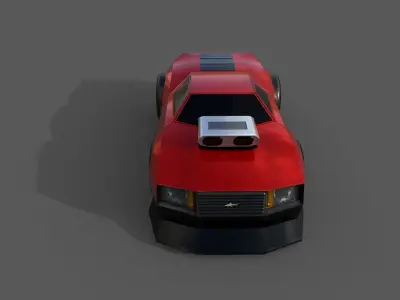 CHARGER CAR Low-poly 3D model