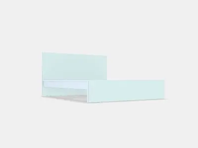 MALM Bed frame high 91 Low-poly 3D model
