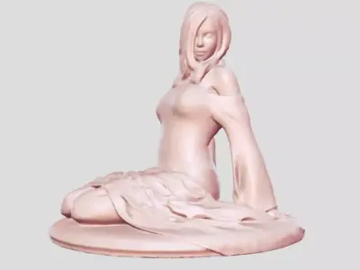 woman sitting  figure 3D print model