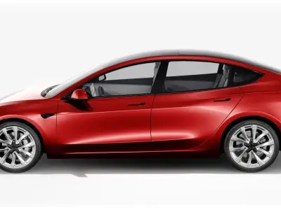 Tesla Model 3 2024 with interior 3D model