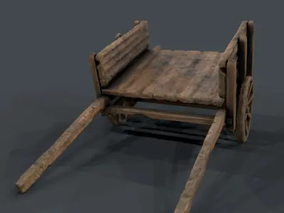 Cart Horse Low-poly 3D model