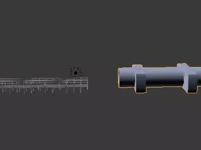 walkway pipe and piece of metal Free 3D model