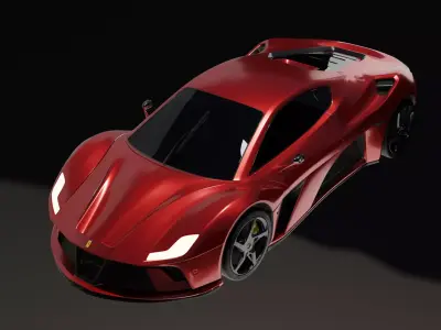 Ferrari 260 GTB PL - Lowpoly 3d Model-  Game Ready Low-poly 3D model