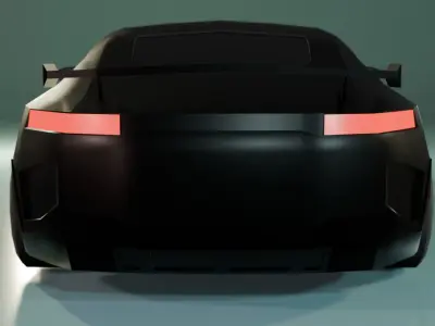 Gameready Low Poly Mercedes AMG GT Low-poly 3D model