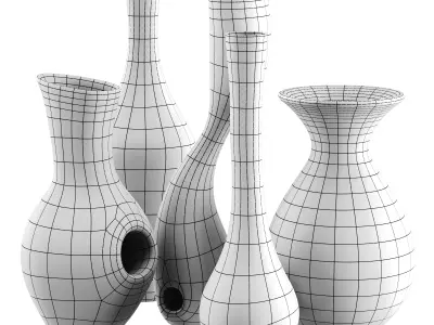 Vase decor Low-poly 3D model shop