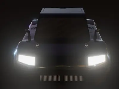 Low Poly Futuristic Car Low-poly 3D model