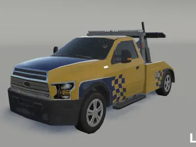 Tow Truck Low-poly 3D model by AcornAssets - Low-poly