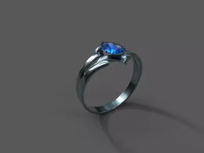 High-Quality 3D Ring Model Low-poly 3D model 28