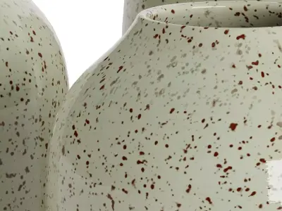 Speckled clay detail vase 3D model