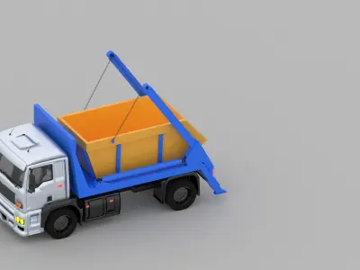 Skip Loader Truck  - Construction Machine BIM Low-poly 3D model