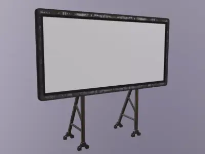 Billboard Sign Low-poly 3D model