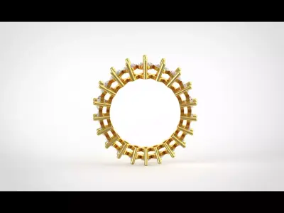 Marquise All Round eternity STL 3D Ring model rr0013 3D print model