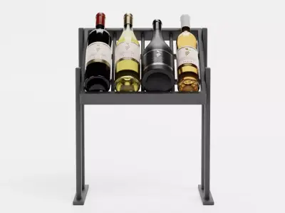 -Wines on Rack V4- Low-poly 3D model