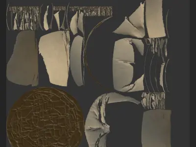 Bean Bag chair interior design decoration 3D model