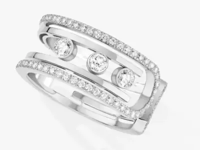 messika ring diamond 3D print model