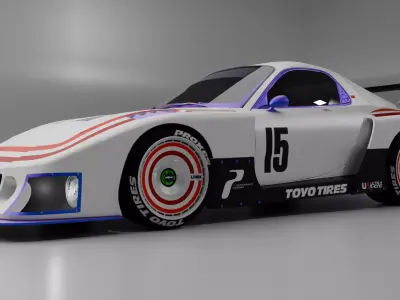 Mazda RX7 Low-poly 3D model
