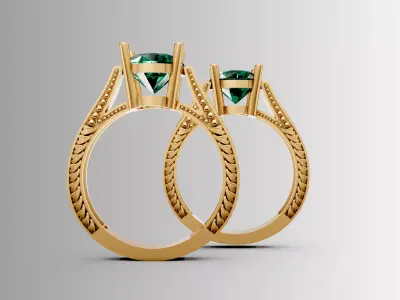 wedding rings007 3D print model