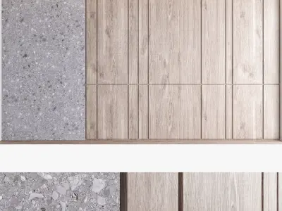 Decorative wall panel set 64 3D model