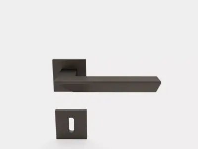 Door handle set for interior 3D model