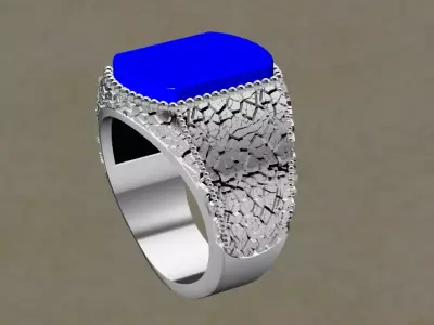 Onix Tasli Erkek Yuzugu 3D print model