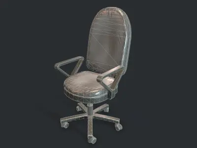 Office Chair - Game Ready Low-Poly Low-poly 3D model