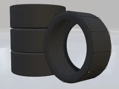 All Purpose Rubber Car Tire 3D model