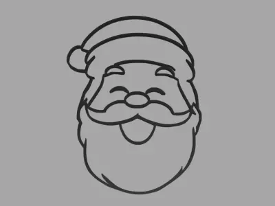 Santa Claus Wall Silhouette 01 3D print model