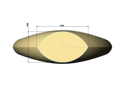 Navette shaped signet ring 3D print model