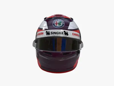 Raikkonen helmet 2019 Low-poly 3D model