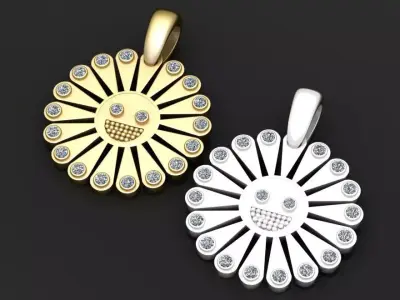 Sun flower pendant  3D print model