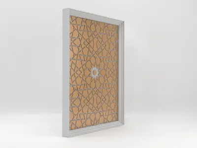 Islamic Geometric Decorative Frame  3D model