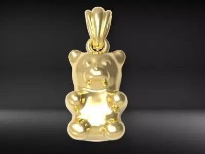 Pendant gummy bear 3D print model